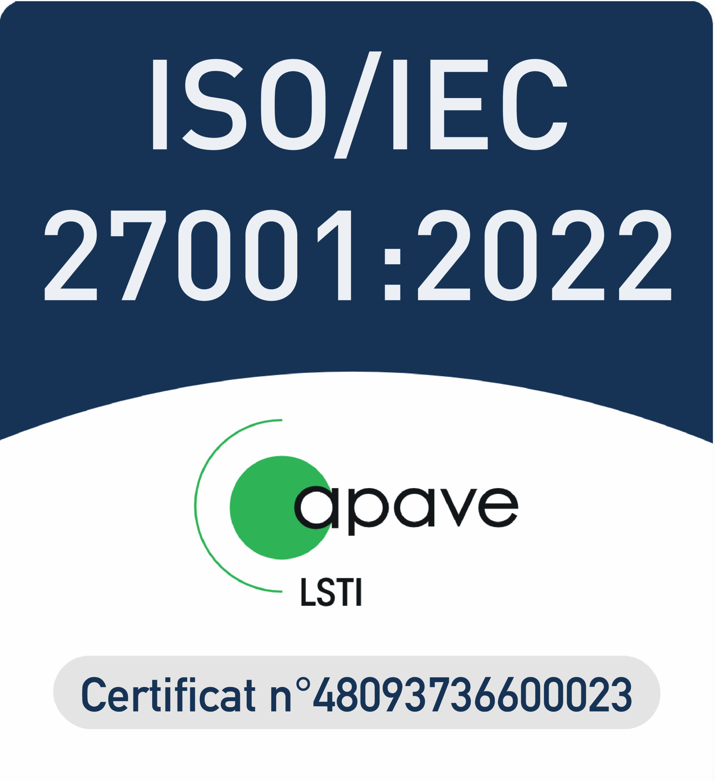 ISO 27001 2022 Certificat
